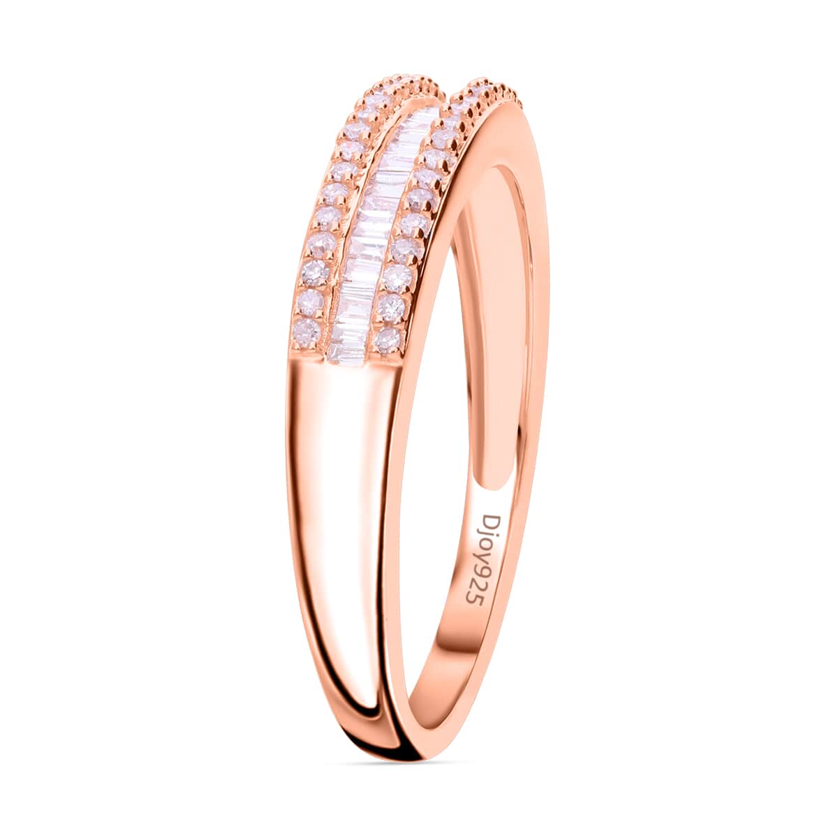 Natural Pink Diamond I3 Ring in Vermeil Rose Gold Over Sterling Silver (Size 7.0) 0.25 ctw image number 3