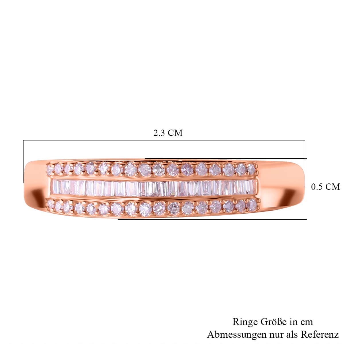 Natural Pink Diamond I3 Ring in Vermeil Rose Gold Over Sterling Silver (Size 7.0) 0.25 ctw image number 4