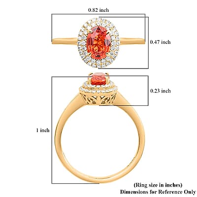 Certified & Appraised Iliana 18K Yellow Gold AAA Red Sapphire and G-H SI Diamond Double Halo Ring (Size 12.0) 1.25 ctw