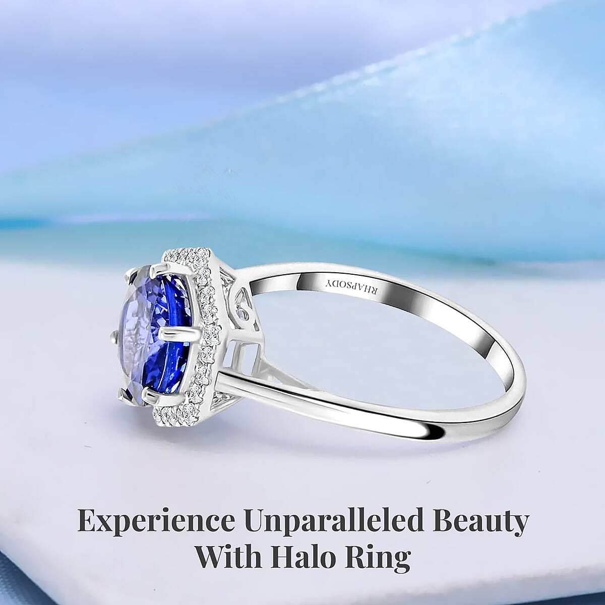 Certified & Appraised Rhapsody 950 Platinum AAAA Tanzanite and E-F VS Diamond Ring (Size 8.5) 5.68 Grams 3.00 ctw image number 2