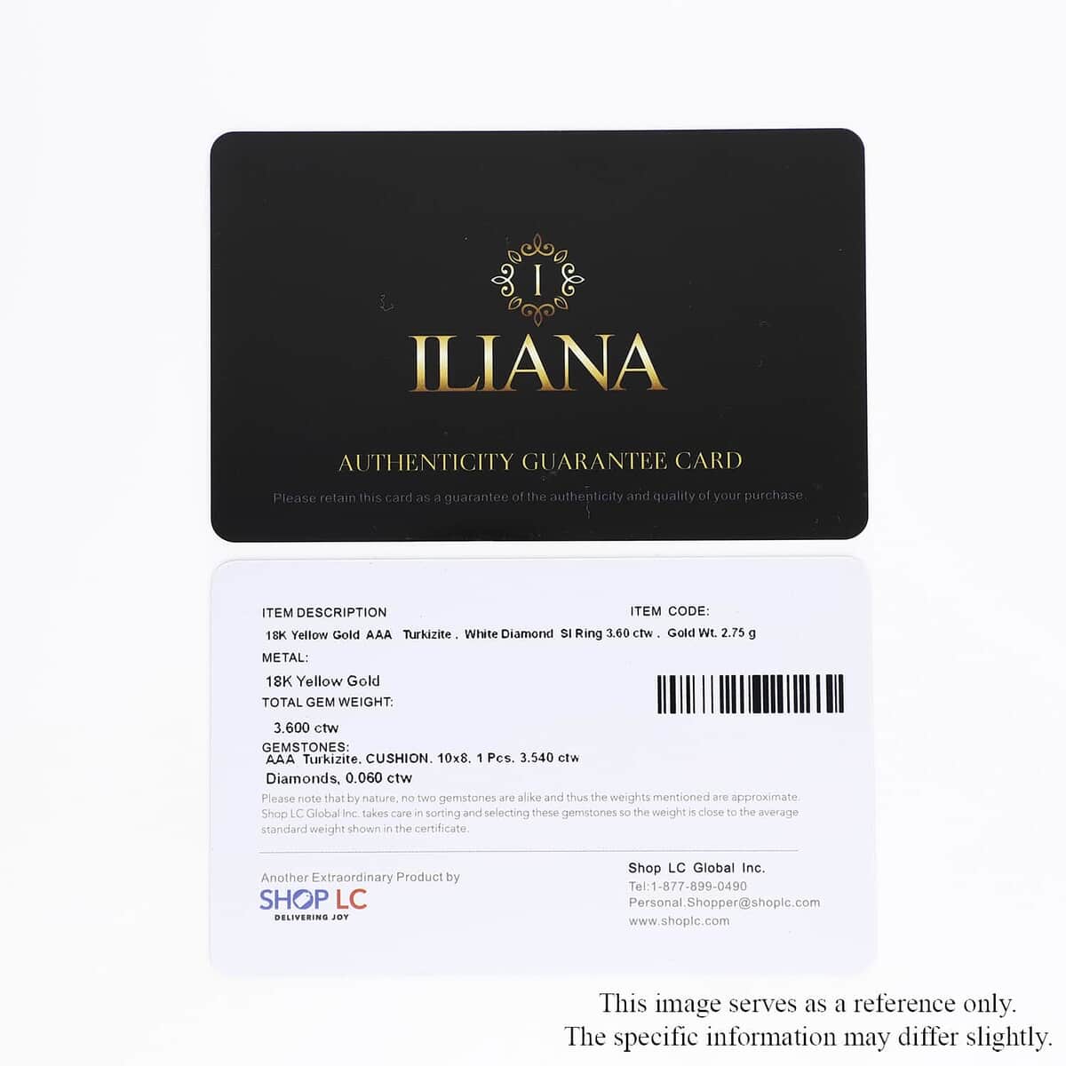Certified and Appraised Iliana AAA Turkizite and G-H SI Diamond 3.60 ctw Ring in 18K Yellow Gold (Size 5.0) image number 7