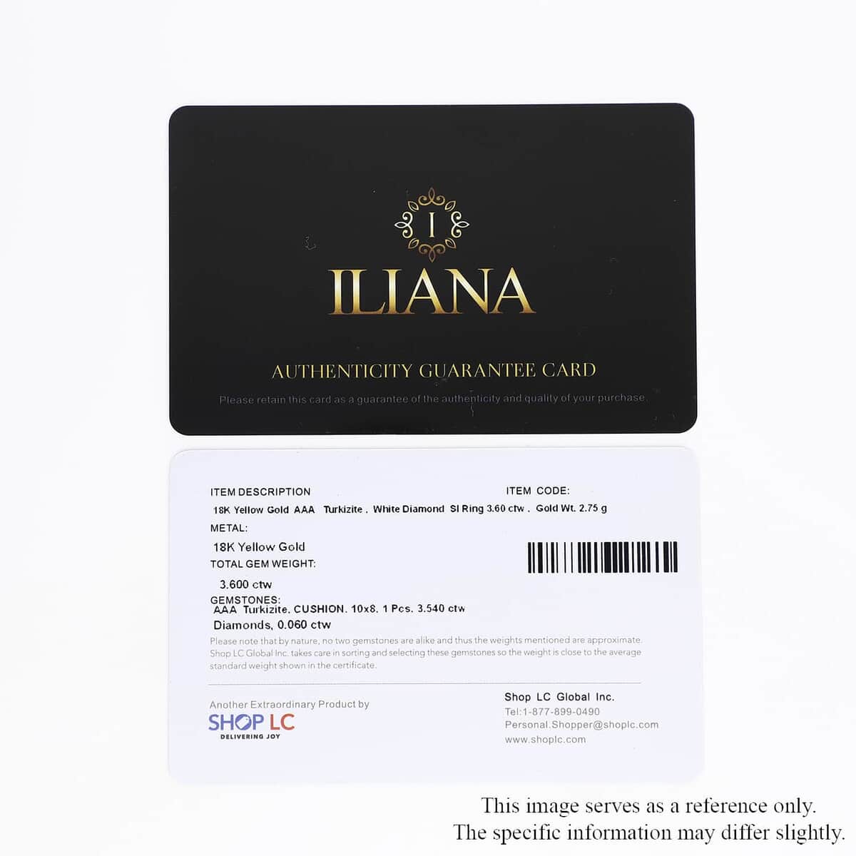 Certified and Appraised Iliana AAA Turkizite and G-H SI Diamond 3.60 ctw Ring in 18K Yellow Gold (Size 7.5) image number 7