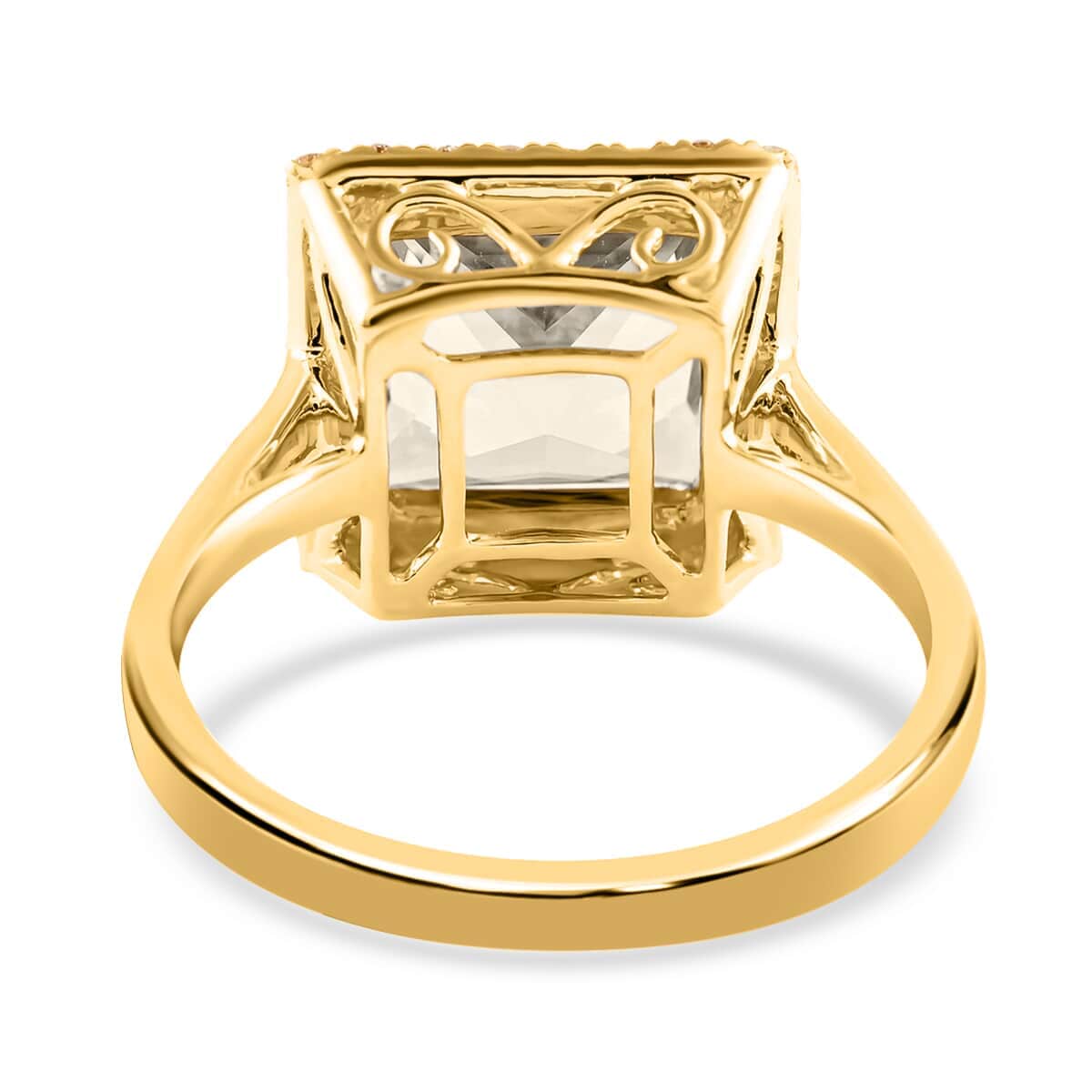 Certified and Appraised Iliana AAA Turkizite and G-H SI Diamond 4.10 ctw Halo Ring in 18K Yellow Gold (Size 5.0) 4.15 Grams image number 4