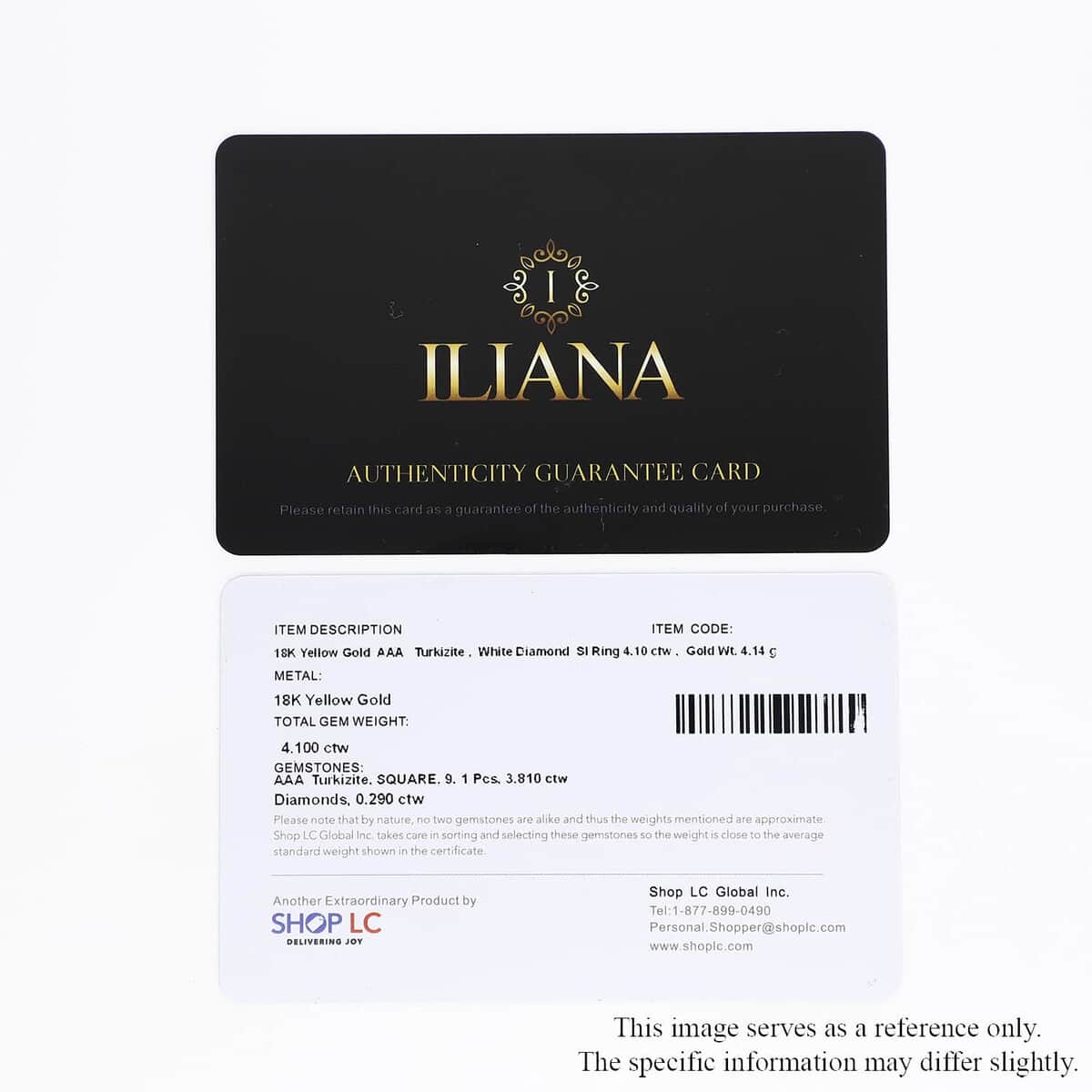 Certified and Appraised Iliana AAA Turkizite and G-H SI Diamond 4.10 ctw Halo Ring in 18K Yellow Gold (Size 5.0) 4.15 Grams image number 7