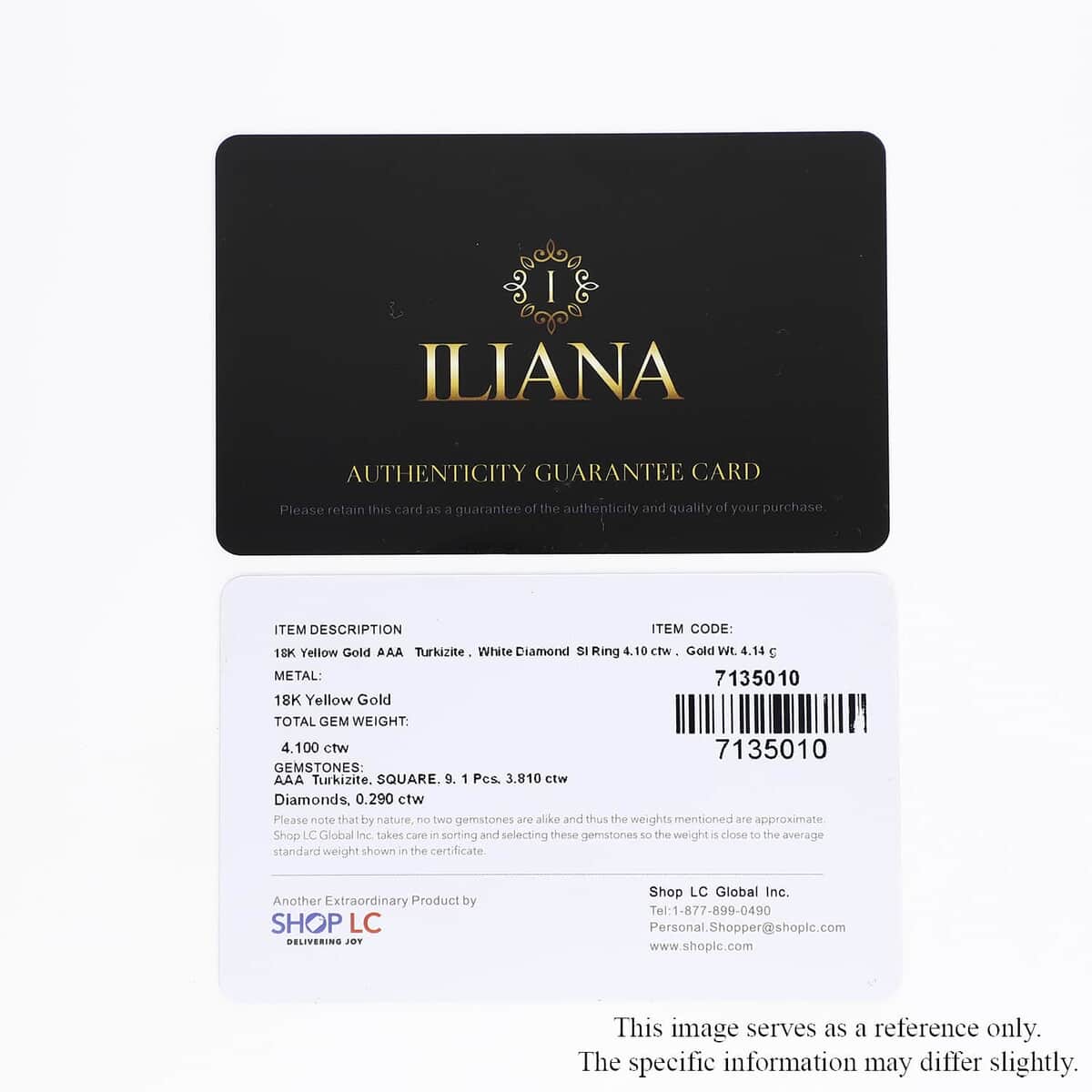 Certified and Appraised Iliana AAA Turkizite and G-H SI Diamond 4.10 ctw Halo Ring in 18K Yellow Gold (Size 5.0) 4.15 Grams image number 8