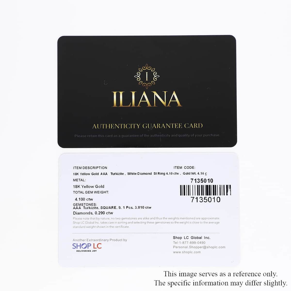 Certified and Appraised Iliana AAA Turkizite and G-H SI Diamond 4.10 ctw Halo Ring in 18K Yellow Gold (Size 6.5) 4.15 Grams image number 8