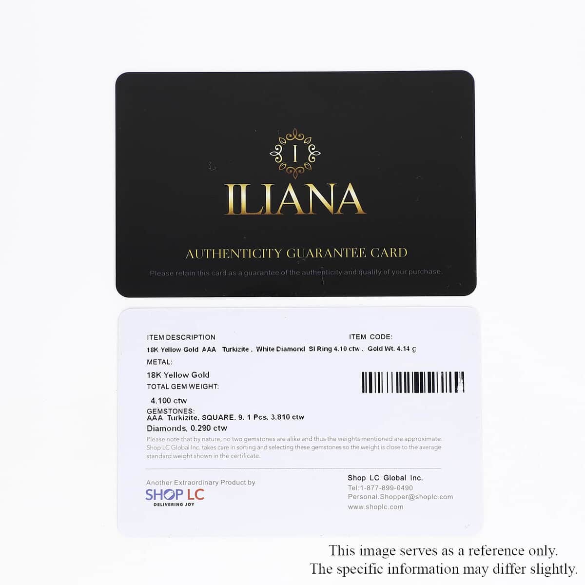 Certified and Appraised Iliana AAA Turkizite and G-H SI Diamond 4.10 ctw Halo Ring in 18K Yellow Gold (Size 7.5) 4.15 Grams image number 7