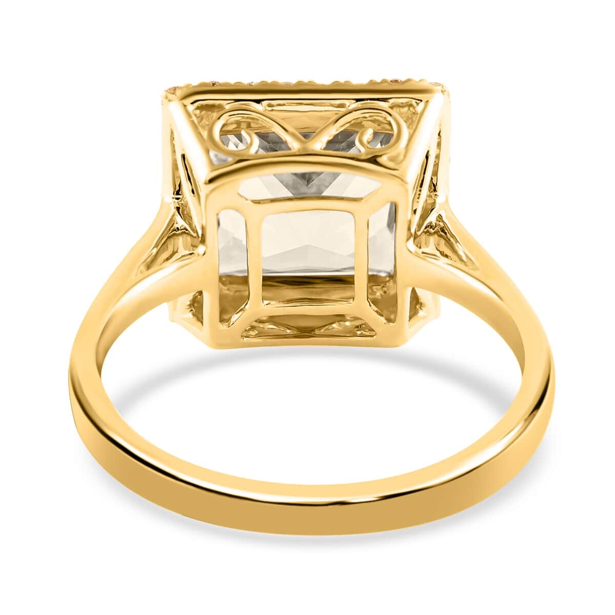 Certified and Appraised Iliana 18K Yellow Gold AAA Turkizite and G-H SI Diamond Halo Ring (Size 8.5) 4.15 Grams 4.10 ctw image number 4