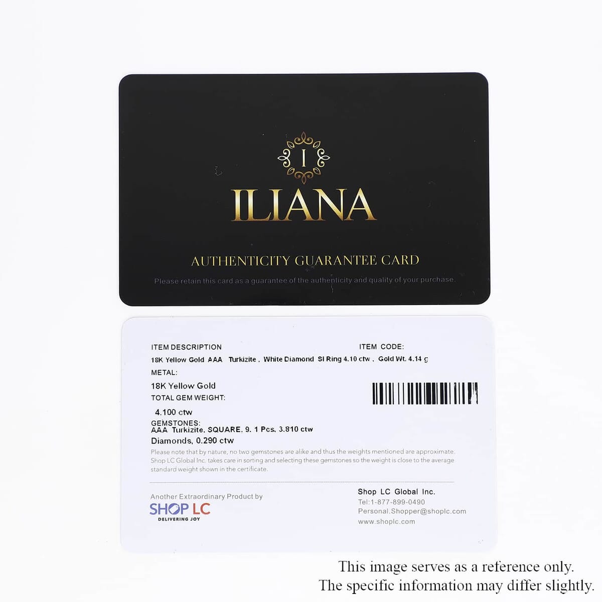 Certified and Appraised Iliana 18K Yellow Gold AAA Turkizite and G-H SI Diamond Halo Ring (Size 8.5) 4.15 Grams 4.10 ctw image number 7