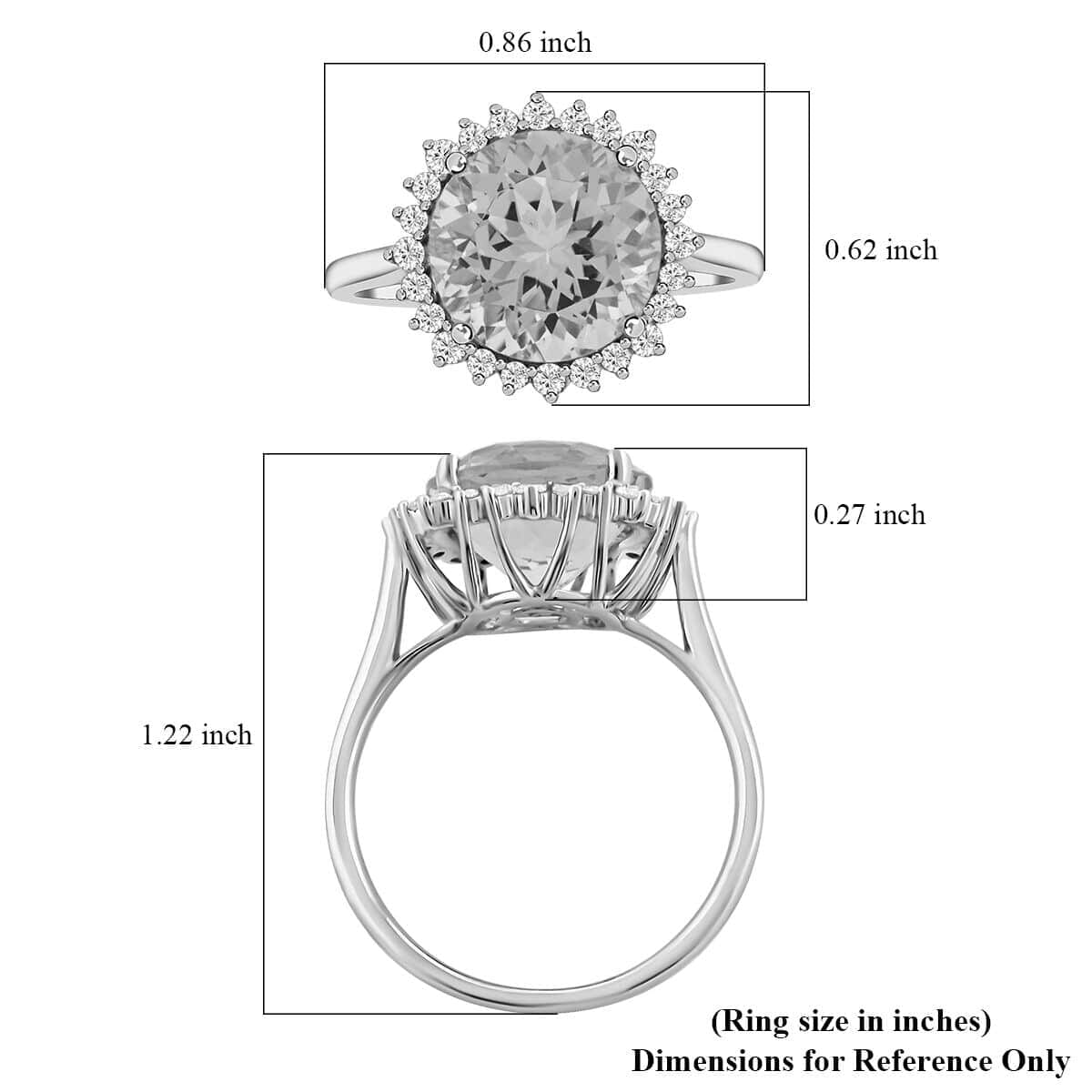 Luxoro AAA Marropino Morganite and G-H I2 Diamond 5.00 ctw Ring in 14K White Gold (Size 5.0) 5.00 ctw image number 5