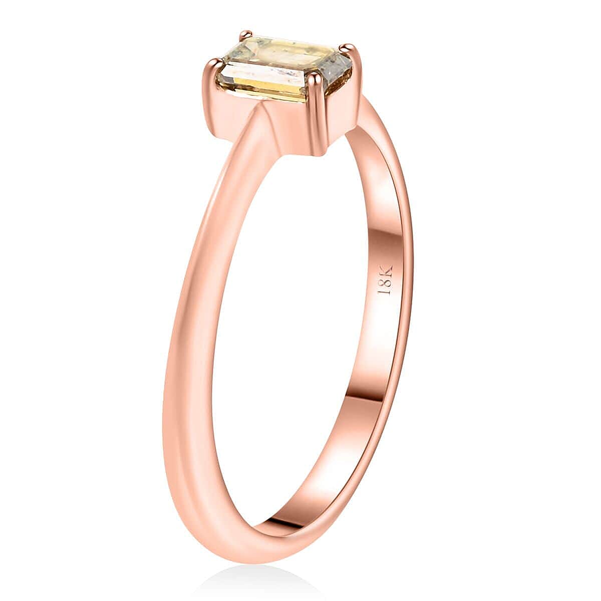 Luxoro 10K Rose Gold I3 Natural Champagne Diamond Solitaire Ring (Size 8.5) 0.50 ctw image number 3