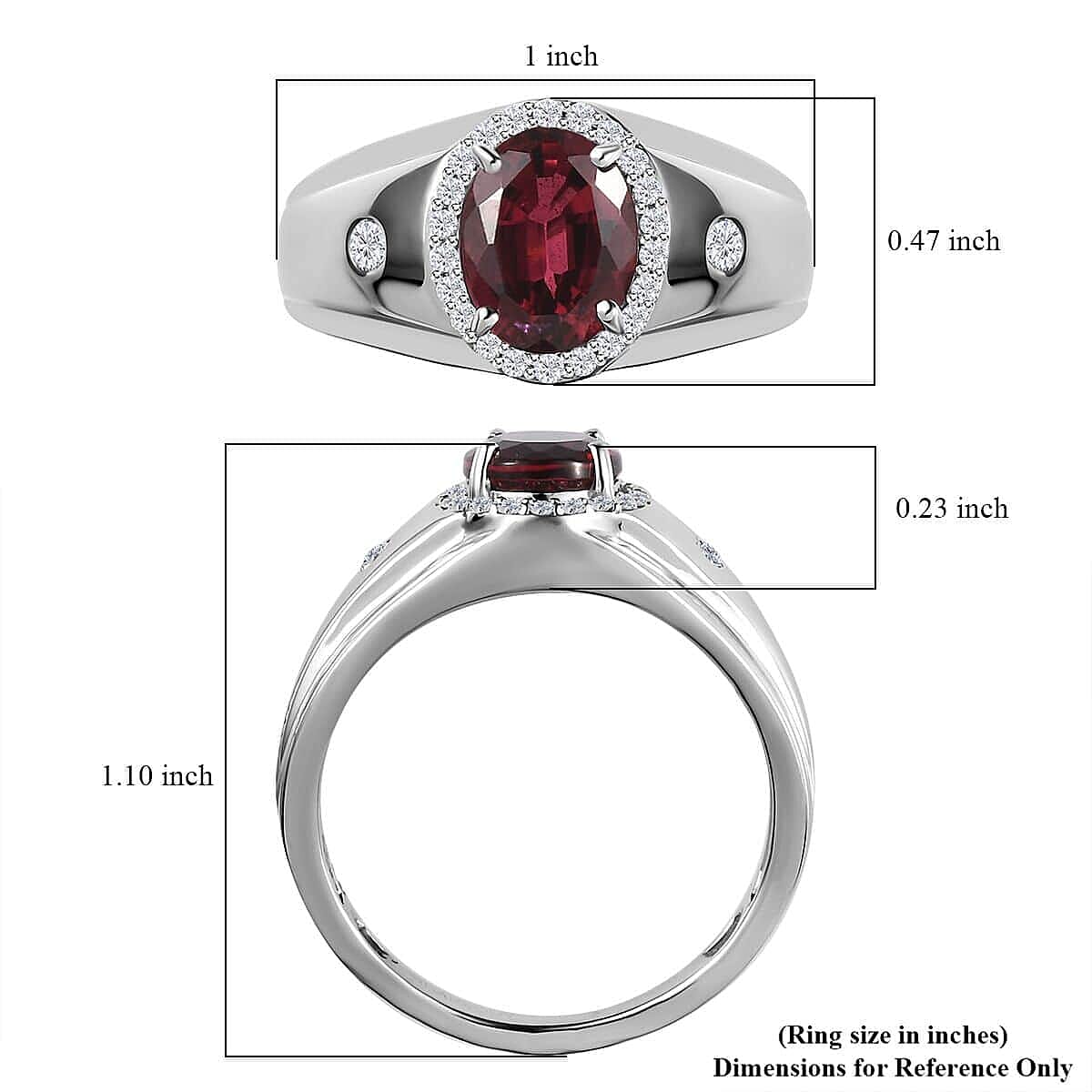 Rhapsody 950 Platinum AAAA Ouro Fino Rubellite and E-F VS Diamond Men's Ring (Size 10.5) 11 Grams 2.25 ctw