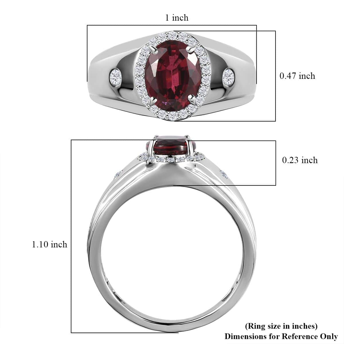 Rhapsody 950 Platinum AAAA Ouro Fino Rubellite and E-F VS Diamond Men's Ring (Size 12.5) 11 Grams 2.25 ctw image number 5