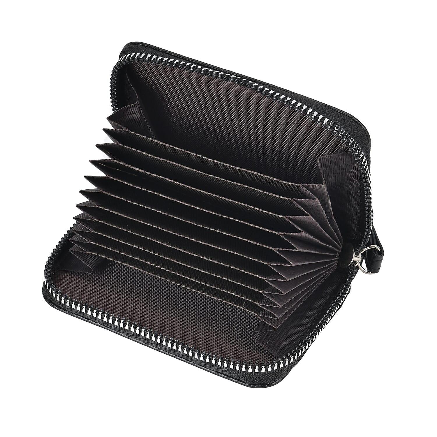 Black Faux Leather Set of Crossbody Bag and Card Holder