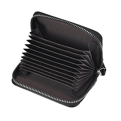 Black Faux Leather Set of Crossbody Bag and Card Holder