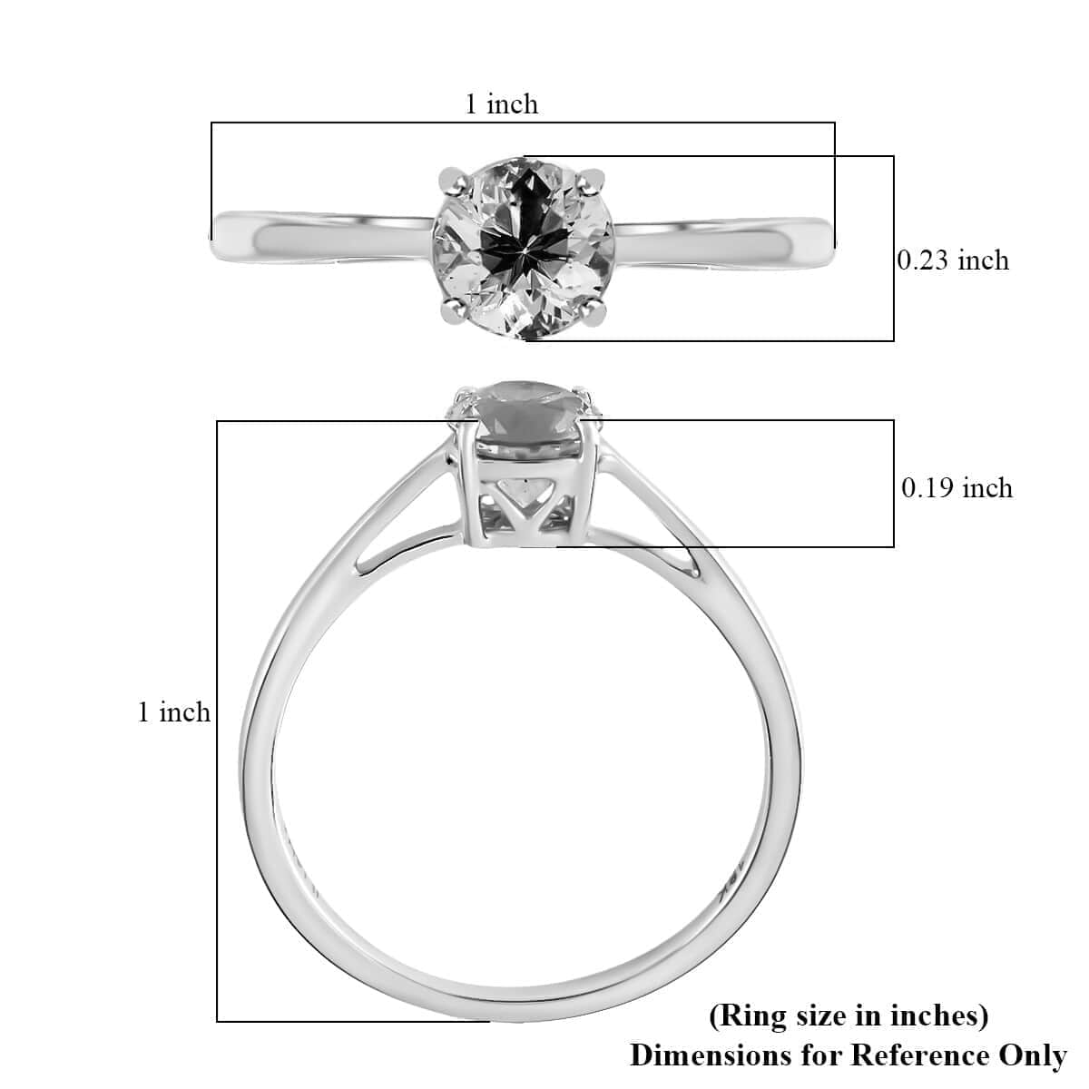 Certified and Appraised Iliana 18K White Gold AAA Santa Maria Aquamarine Solitaire Ring (Size 12.0) 1.00 ctw image number 5