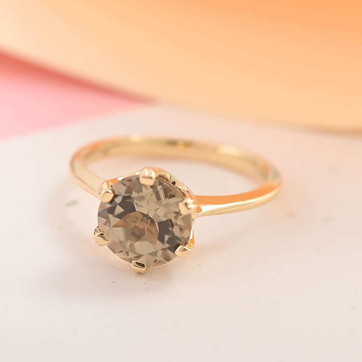 Certified and Appraised Iliana AAA Turkizite 2.20 ctw Solitaire Ring in 18K Yellow Gold (Size 6.5) image number 1