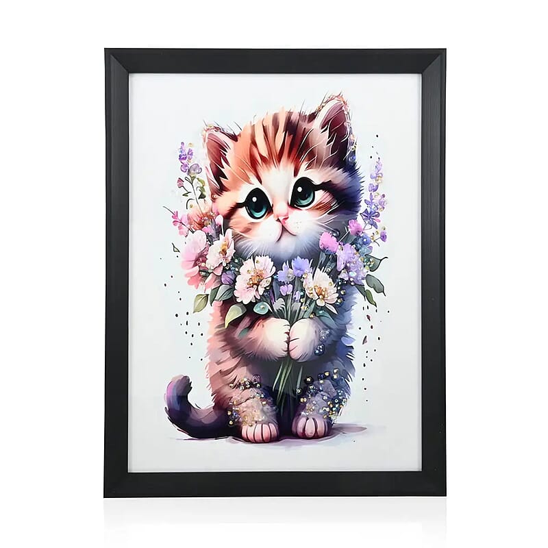 Closeout Kitten Frame Wall Art