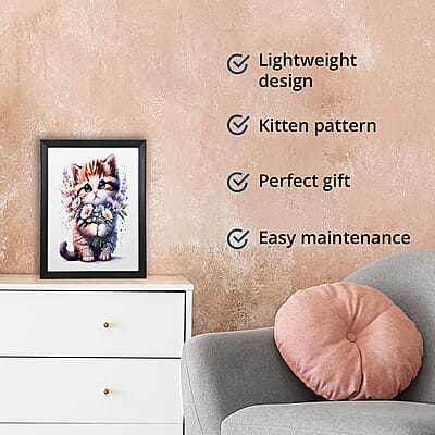 Closeout Kitten Frame Wall Art