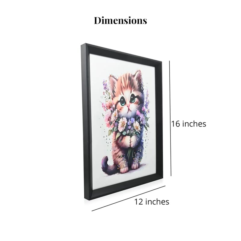 Closeout Kitten Frame Wall Art