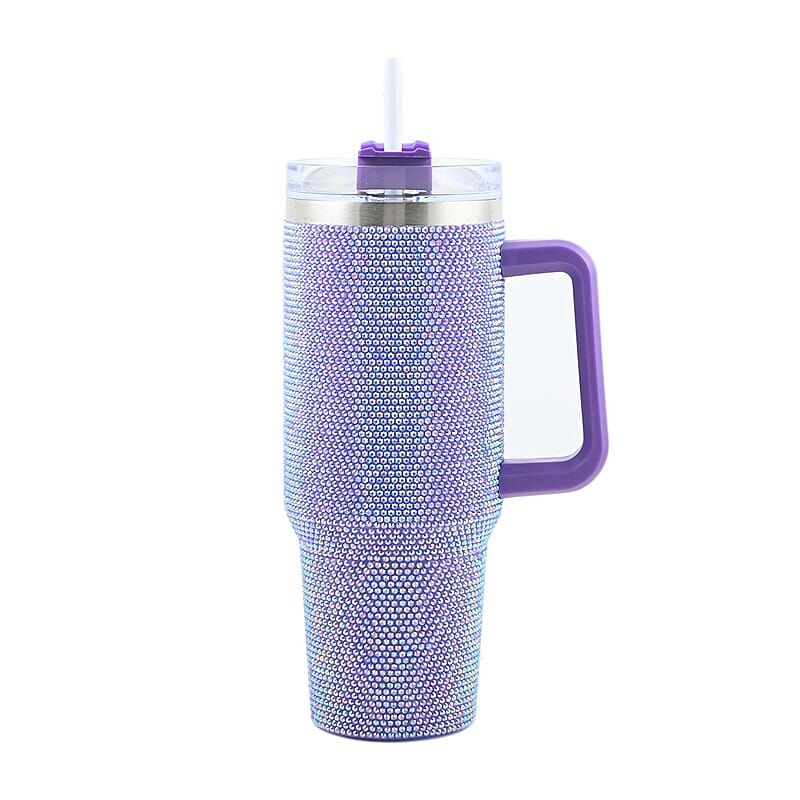 Closeout Purple 40 oz Rhinestone Tumbler