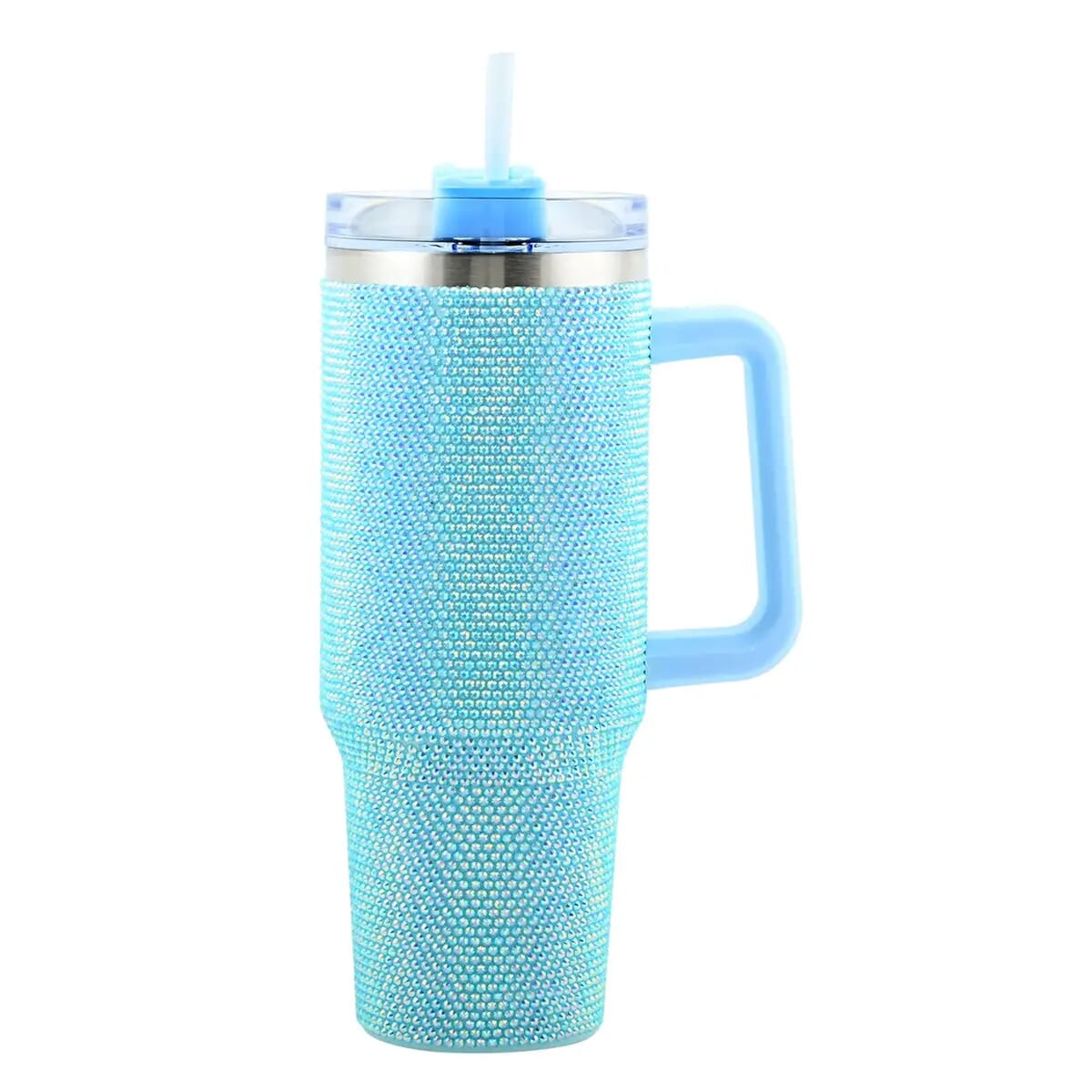Closeout Blue 40 oz Rhinestone Tumbler image number 0
