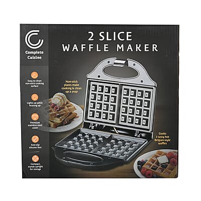Complete Cuisine Belgian Style 2 Slice Waffle Maker