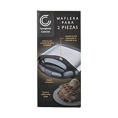 Complete Cuisine Belgian Style 2 Slice Waffle Maker