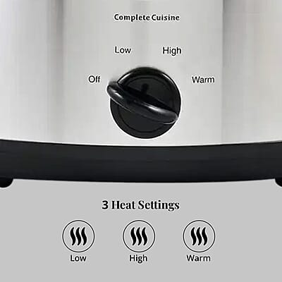 Complete Cuisine 6.0 QT Slow Cooker with Locking Lid