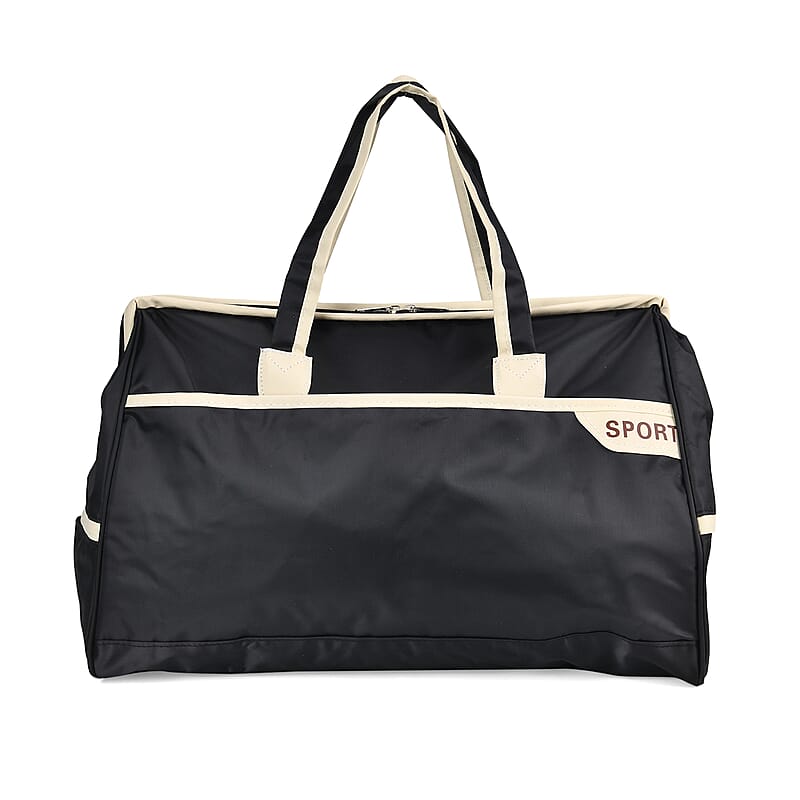Black Nylon Travel Bag with Handle Drop (8.7)