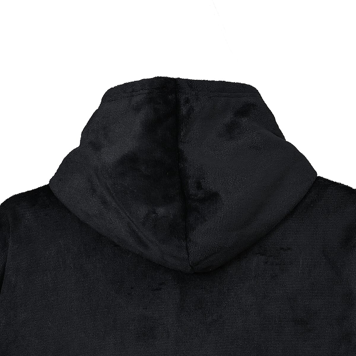 Black Blanket Hoodie Sweatshirt with Kangaroo Pocket – One Size Fits Most