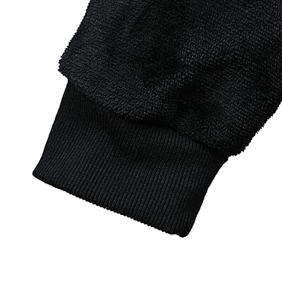 Black Blanket Hoodie Sweatshirt with Kangaroo Pocket – One Size Fits Most