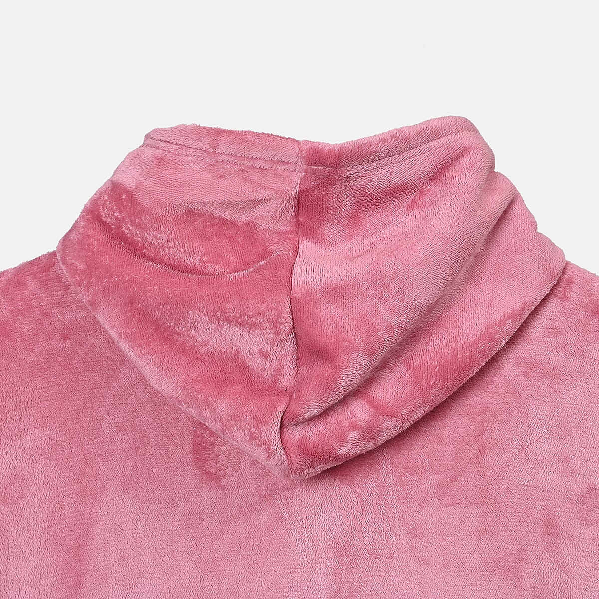 Pink Blanket Hoodie Sweatshirt with Kangaroo Pocket &ndash; One Size Fits Most image number 3