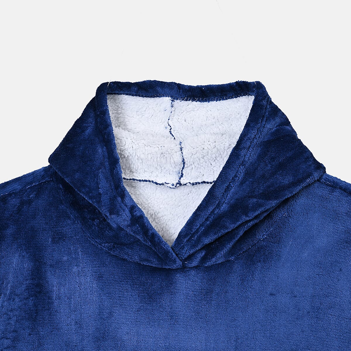 Blue Blanket Hoodie Sweatshirt with Kangaroo Pocket &ndash; One Size Fits Most image number 2
