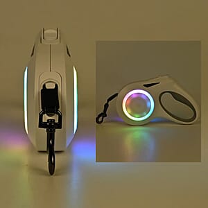 Retractable Pet Leash with Front Torch and RGB Decoration Light (5 Meter)