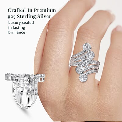 Luxuriant Lab Grown Diamond F-G VS Ring in Platinum Over Sterling Silver (Size 6.0) 2.00 ctw
