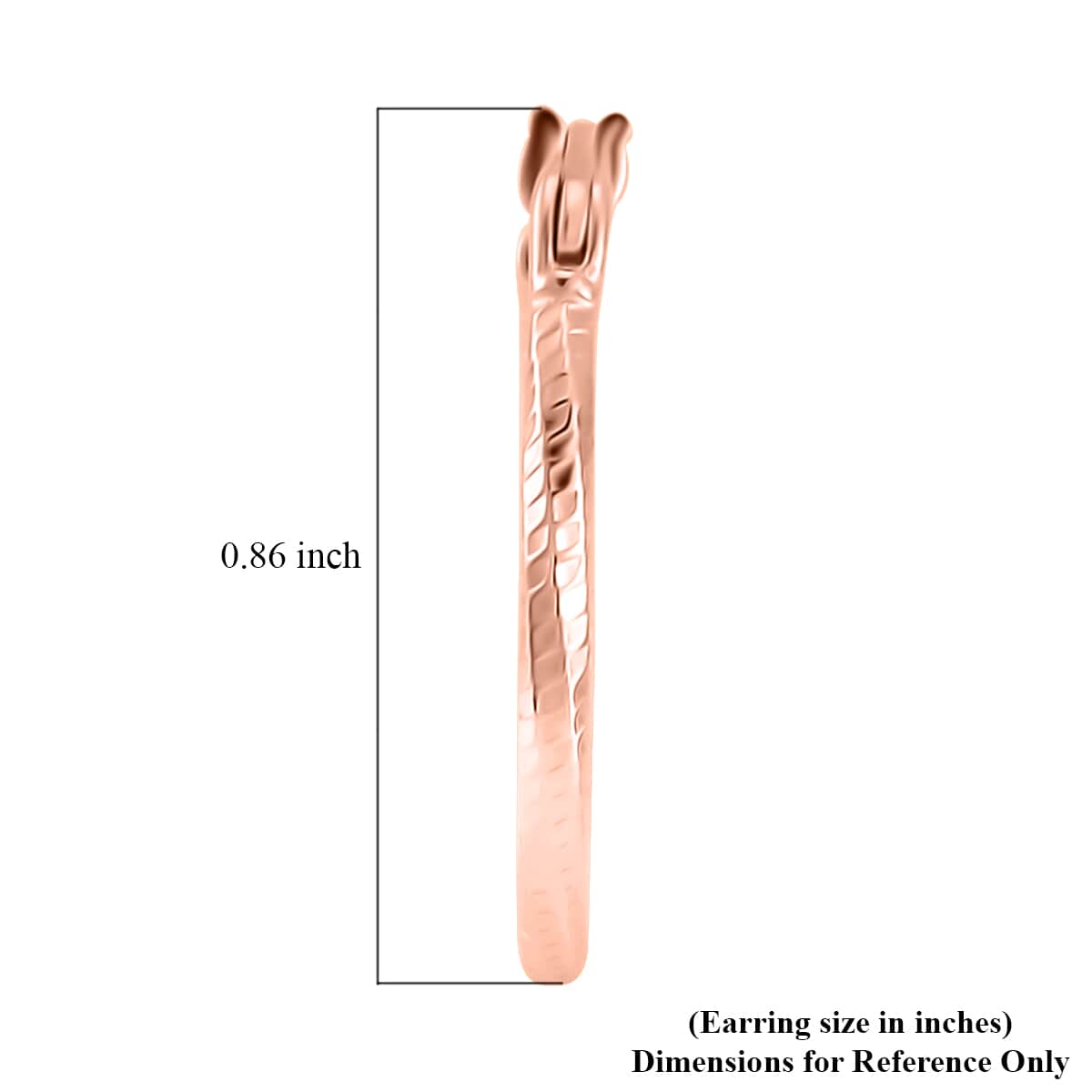 14K Rose Gold Over Sterling Silver 20mm Hoop Earrings 1.40 Grams image number 4