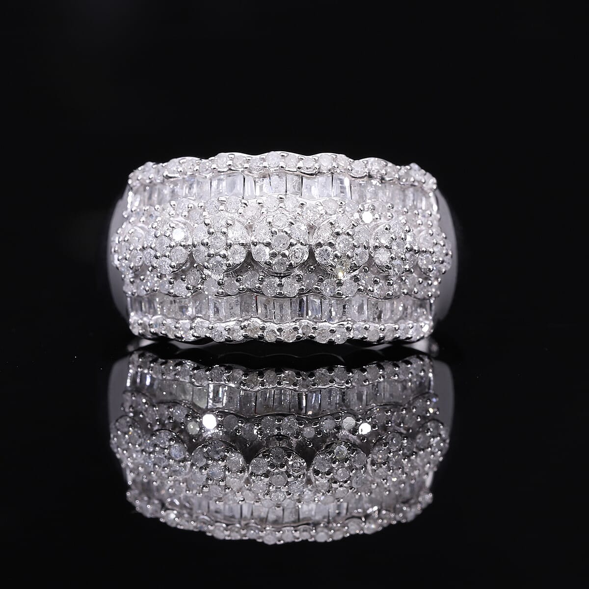 D'Joy Diamond Ring in Platinum Over Sterling Silver 1.00 ctw (Size 9.0) image number 1