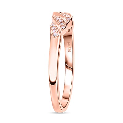 Natural Pink Diamond I3 Ring in Vermeil Rose Gold Over Sterling Silver (Size 10.0) 0.15 ctw