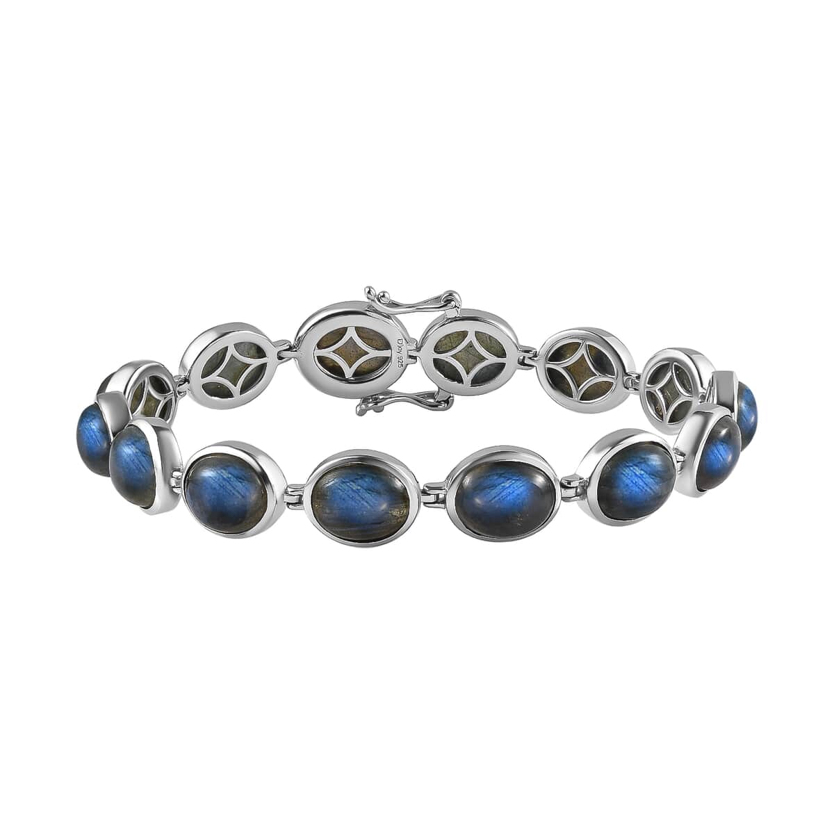 Malagasy Labradorite Bracelet in Platinum Over Sterling Silver (7.50 In) 44.00 ctw image number 0