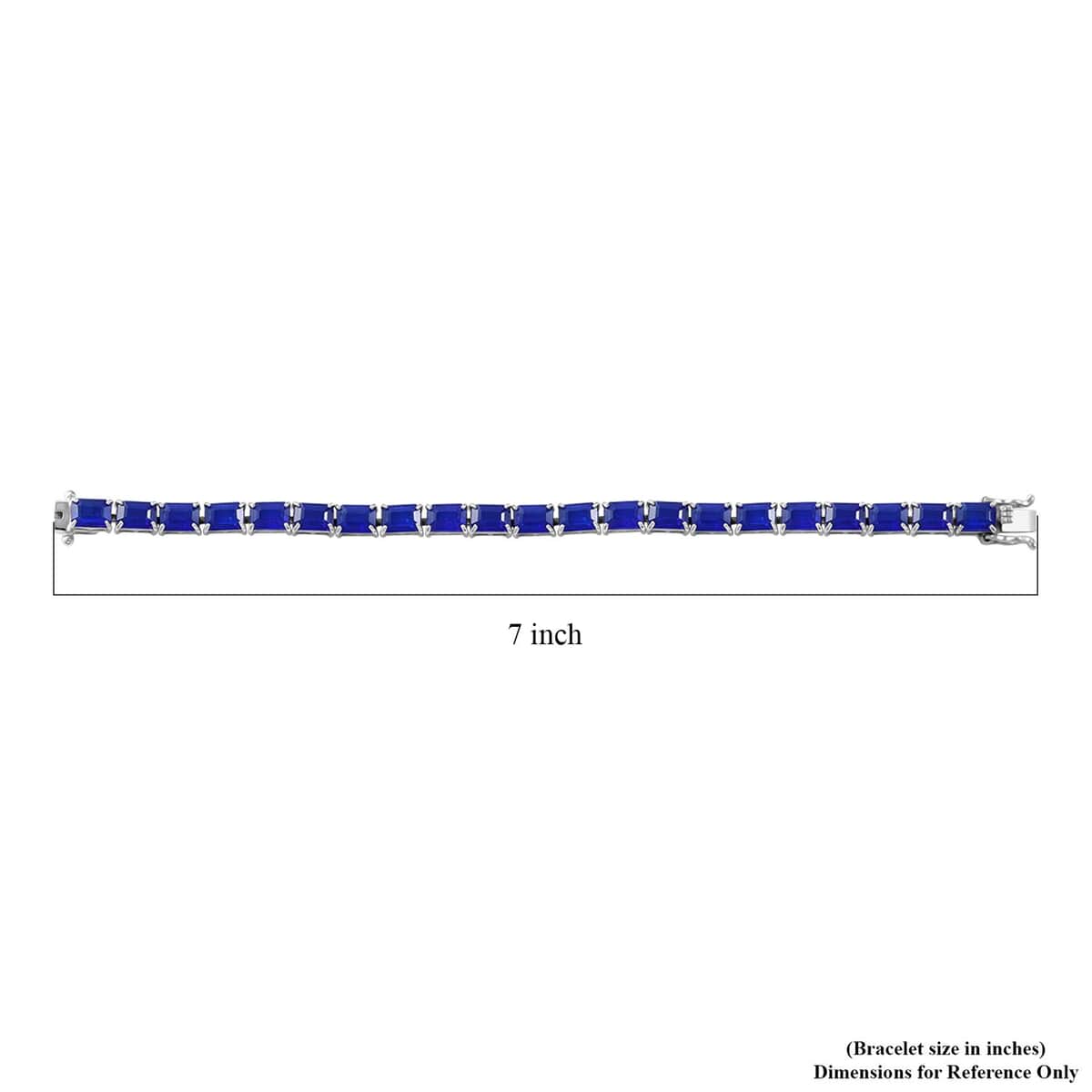 Vietnamese Cobalt Blue Spinel (DF) Tennis Bracelet in Platinum Over Sterling Silver (6.50 In) 23.50 ctw image number 2