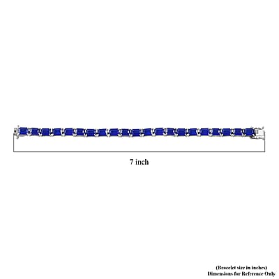 Vietnamese Cobalt Blue Spinel (DF) Tennis Bracelet in Platinum Over Sterling Silver (6.50 In) 23.50 ctw