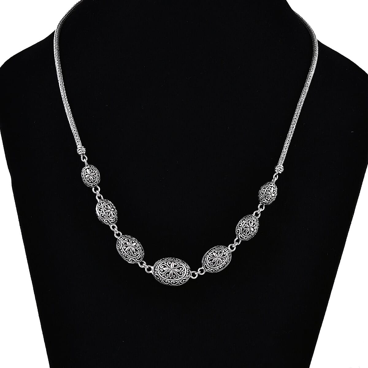 TLV Bali Legacy Sterling Silver Toggle Clasp Oval Necklace (20 Inches) (29.70 g) image number 2