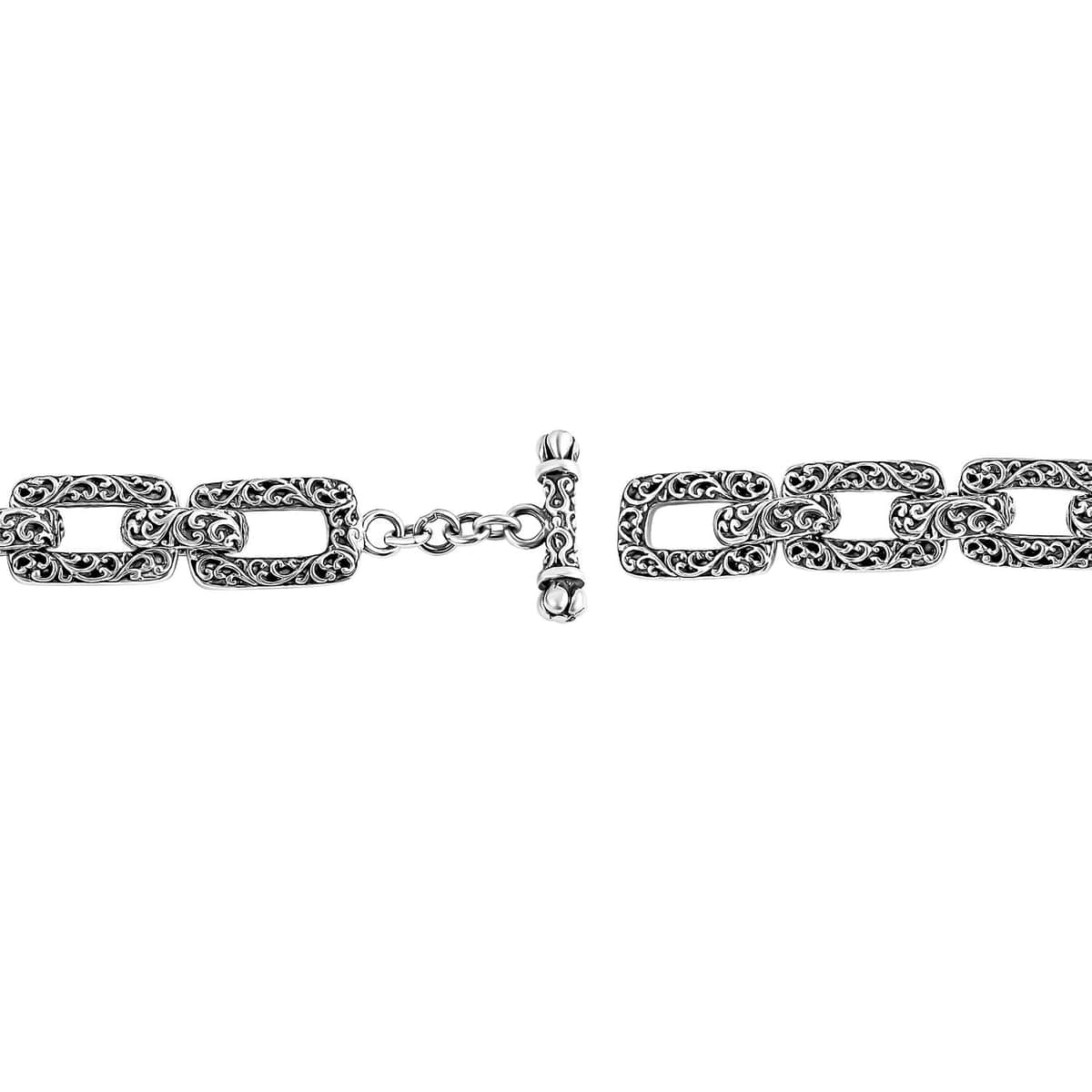 TLV Bali Legacy Sterling Silver Filigree Cushion Bracelet (6.50 In) (22.29 g) image number 3