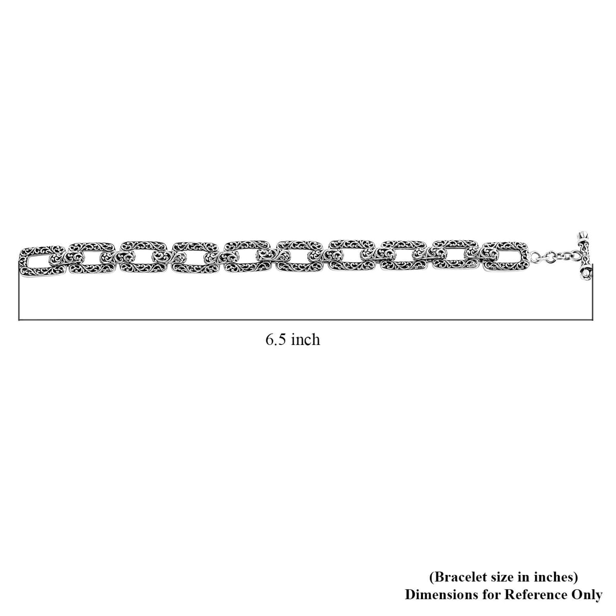 Bali Legacy Sterling Silver Filigree Cushion Bracelet (8.00 In) 30.23 Grams image number 4