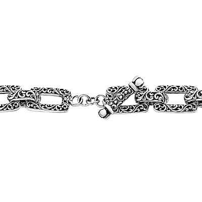 Bali Legacy Sterling Silver Filigree Cushion Necklace 20 Inches 59.72 Grams