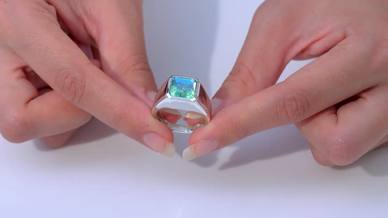Premium Ethiopian Welo Opal and Tanzanite Men's Ring in Platinum Over Sterling Silver (Size 10.0) 1.40 ctw