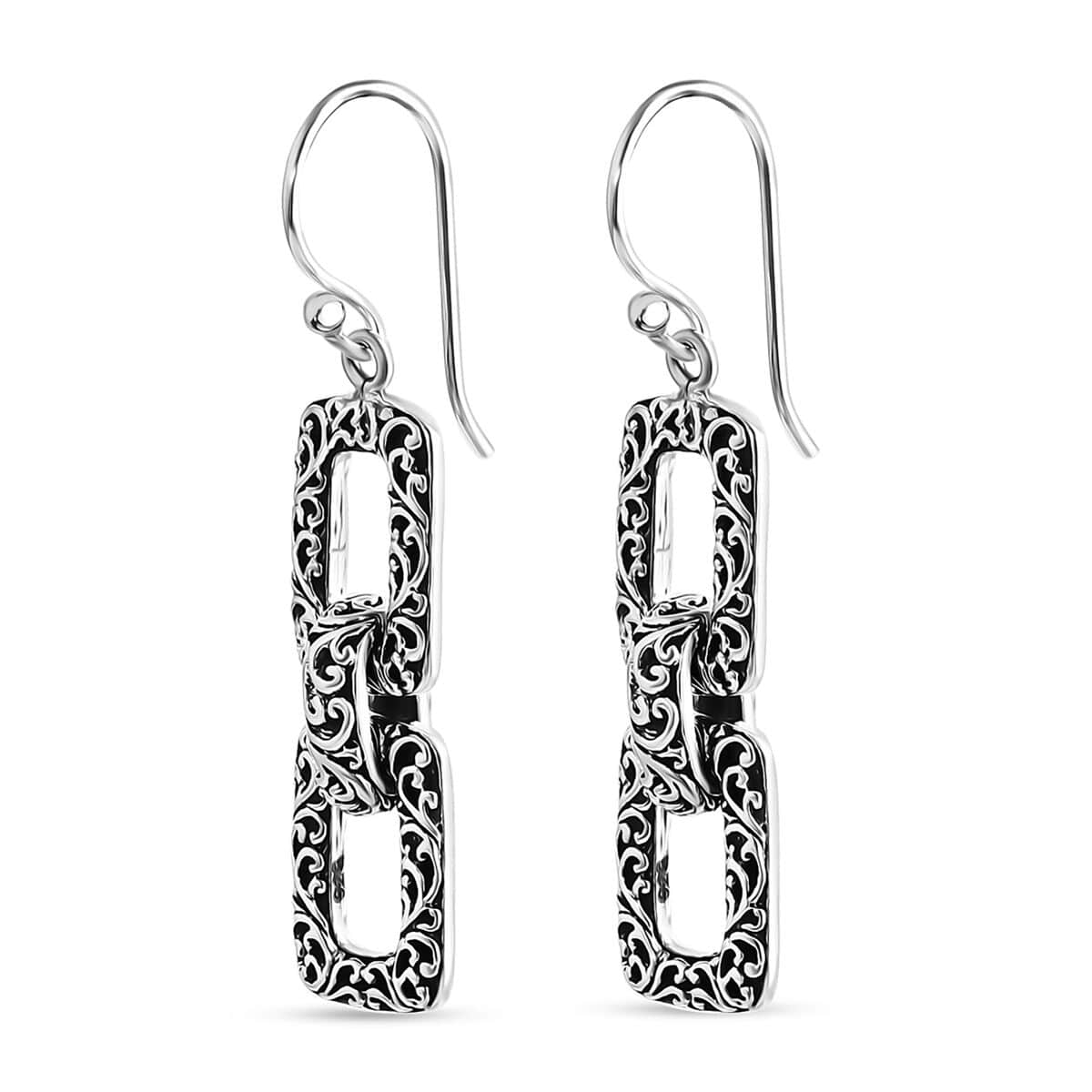 Bali Legacy Sterling Silver Filigree Cushion Earrings 7.65 Grams image number 3