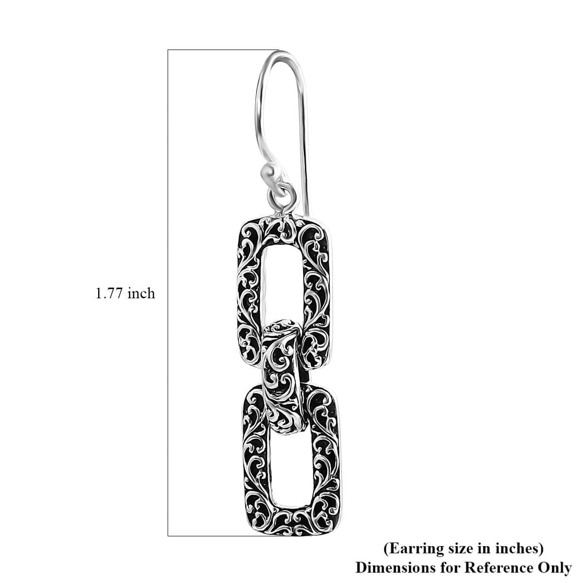 Bali Legacy Sterling Silver Filigree Cushion Earrings 7.65 Grams image number 4