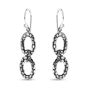 Bali Legacy Sterling Silver Pebble Oval Earrings 6.42 Grams